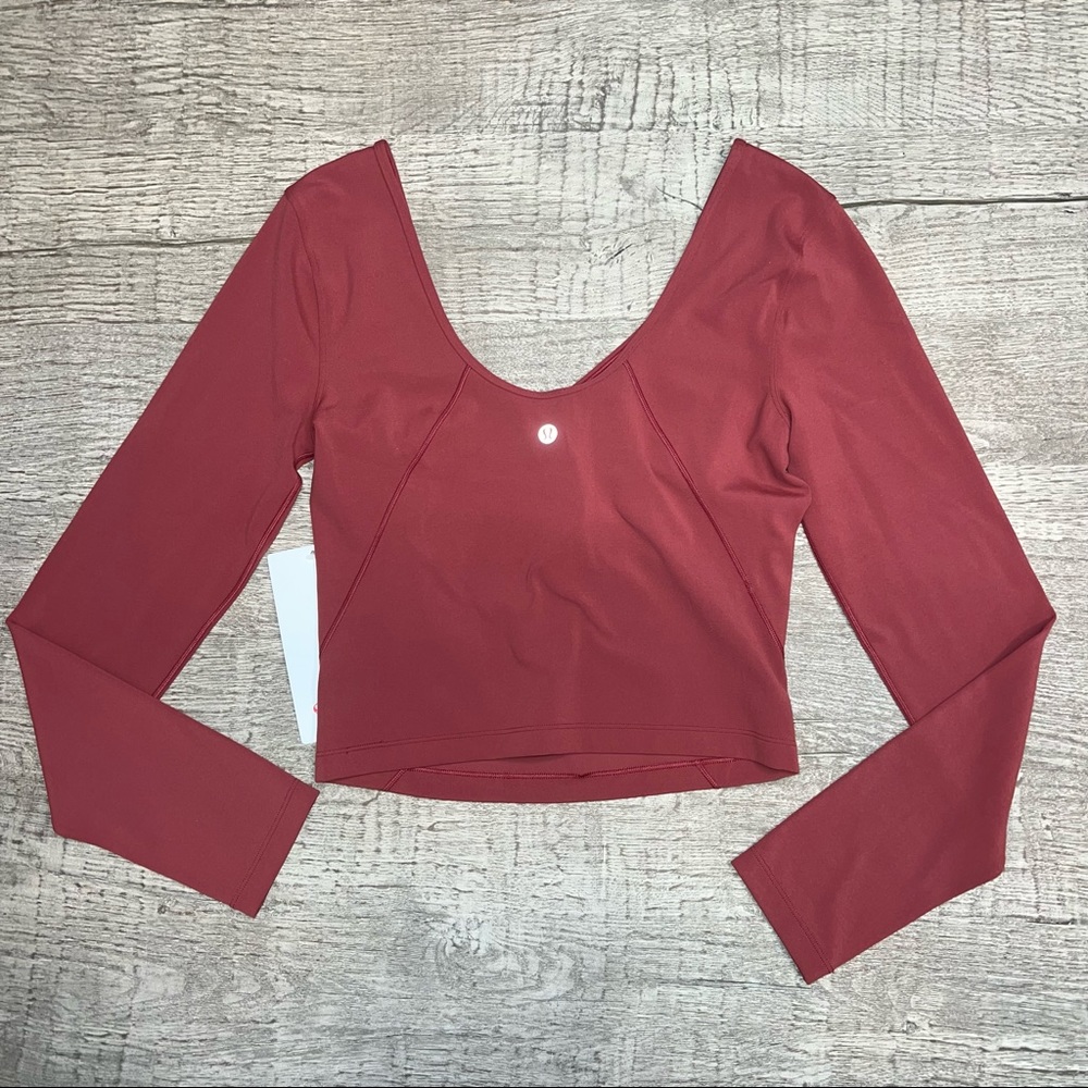 NWT Lululemon Align Long Sleeve Shirt Mulled Wine size 6 MLWI - Picture 7 of 7